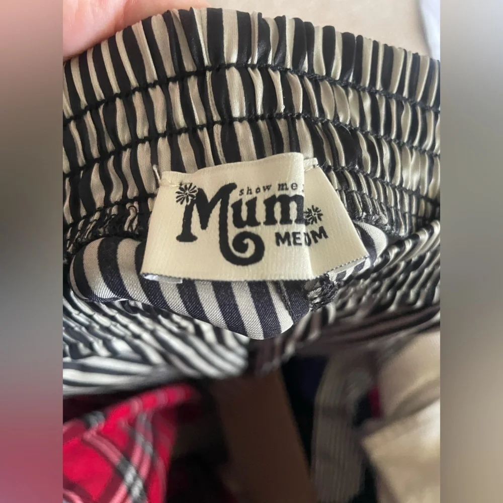 Striped Black and White pajama pants MUMU brand size medium - Picture 6 of 6